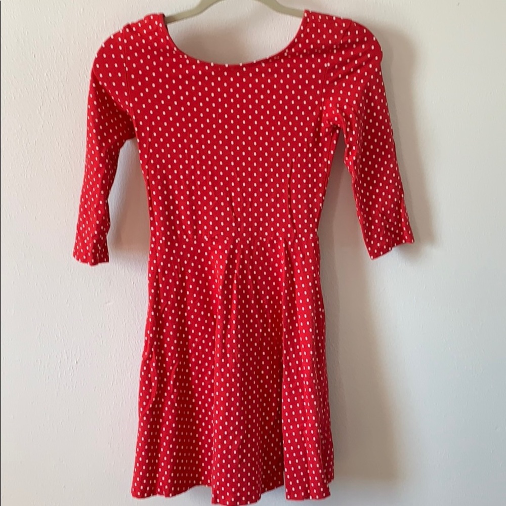 Retro red polka dot dress